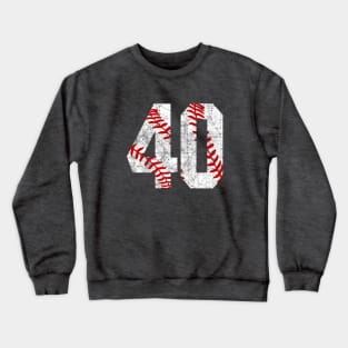 Vintage #40 Baseball Laces Baseball Mom Jersey Love Baseball Crewneck Sweatshirt